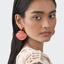Seashell Earrings in Coral