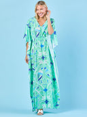 Sheridan French Dress Christy Caftan in Jade Paradise