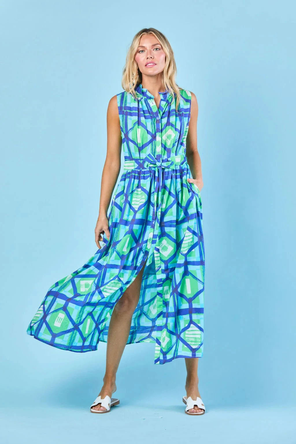 Sheridan French Dress Ivy Dress in Navy Picnic