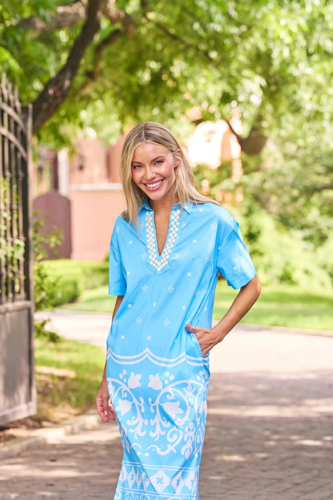 Sheridan French Dress Reese Dress in Sky Tulum