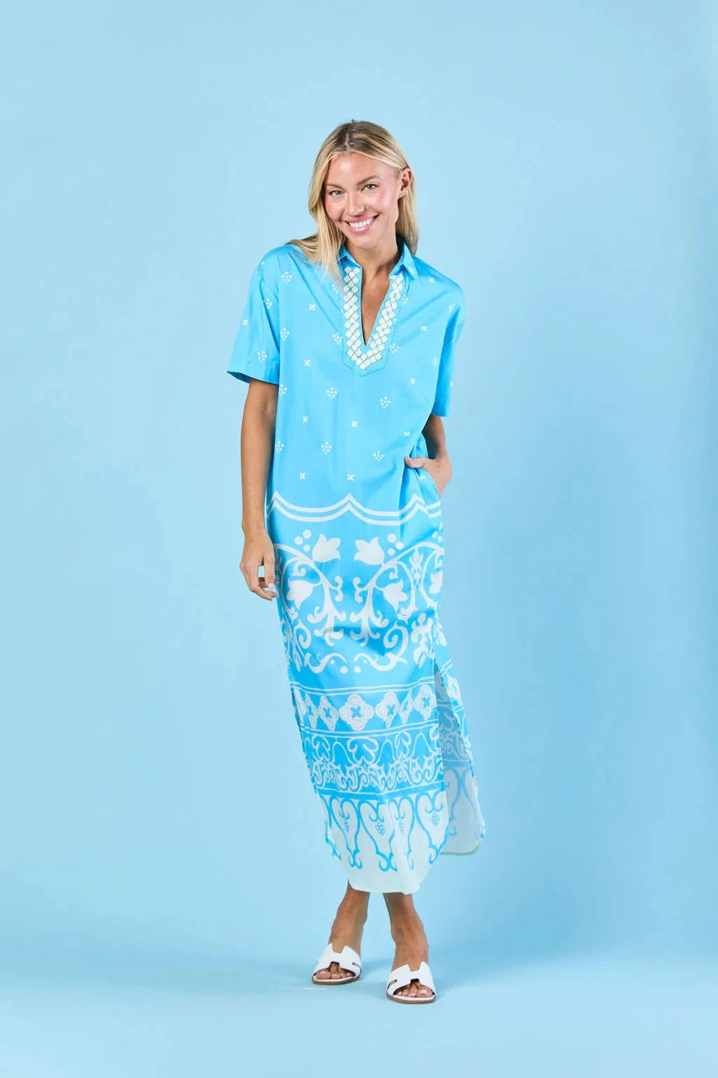 Sheridan French Dress Reese Dress in Sky Tulum
