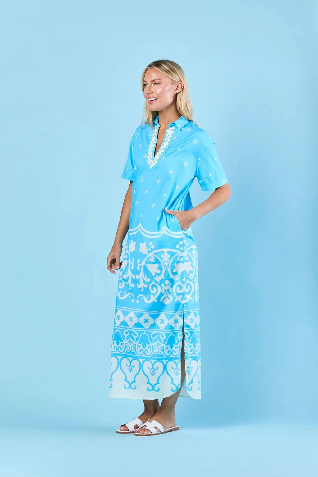 Sheridan French Dress Reese Dress in Sky Tulum