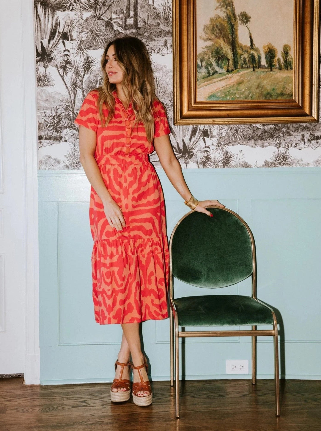 Sheridan French Dress Sheridan French | Gwyneth Dress in Orange Tiger