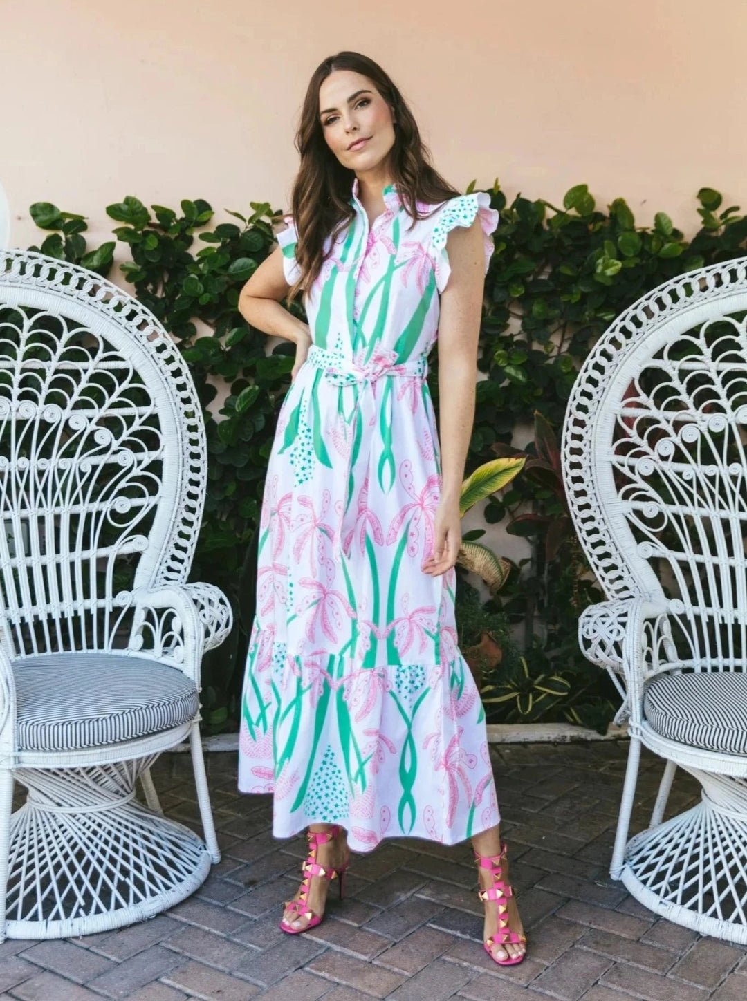 Sheridan French Dress Taylor Dress in Worth Avenue Palm