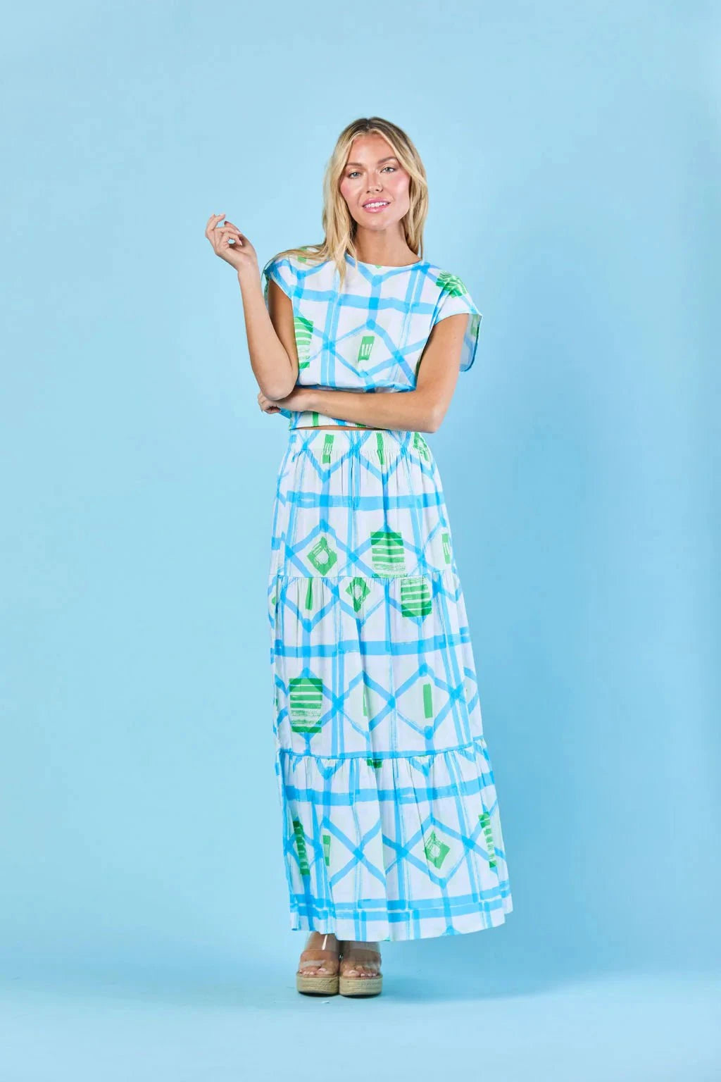 Sheridan French Skirt Gardenia Skirt in Sky Picnic