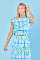 Sheridan French Top Gardenia Blouse in Sky Picnic
