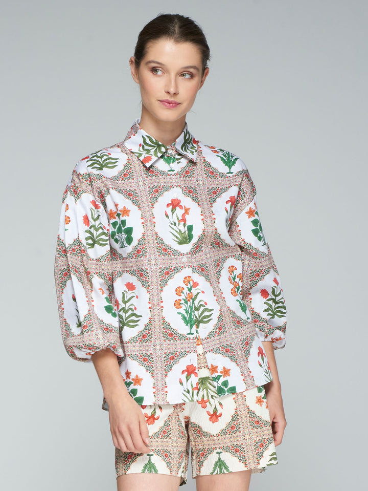 Manga Shirt in Motivo Floral