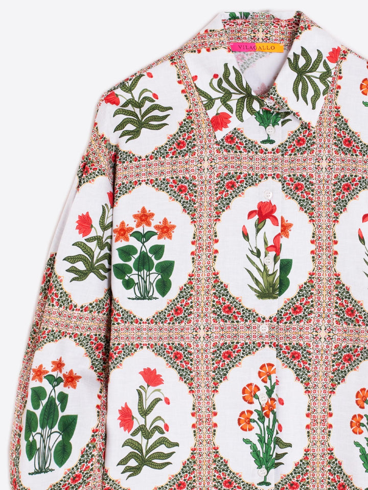 Manga Shirt in Motivo Floral