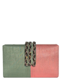 Simitri Clutch Guava Braided Fringe Clutch