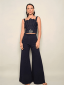 Simona Dress The Cruise Croptop in Navy Blue