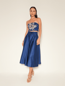 Simona Top The Pandora Floral Croptop in Blue