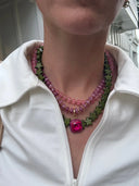 Smith and Co Design Necklace Purple Harvest Pendant Beaded Necklace in Mulberry