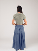 Solange Top Crochet Polo Shirt in Fog