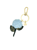 Solar Eclipse Keychain Hydrangea Bag Charm in Baby Blue