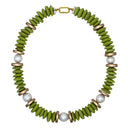 Southern Marc Designs Necklace Lagos Collar Necklace in Pistachio