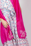 SUE SARTOR Dress Fairfield | Pale Pink/Sky Tulip