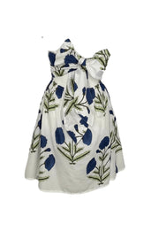 Sue Sartor Dress Medium / Blue Sue Sartor | Tie-Back Mini Sundress in French Blue Marigold