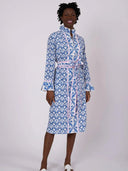 SUE SARTOR Dress Montalcino Midi | Cerulean Tulip