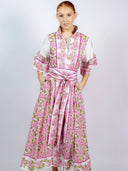 SUE SARTOR Dress Palladio Kaftan | Pink Azalea