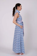 SUE SARTOR Dress Sleeveless Marrakech Kaftan | Cerulean Tulip