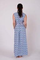 SUE SARTOR Dress Sleeveless Marrakech Kaftan | Cerulean Tulip