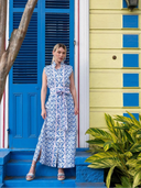 SUE SARTOR Dress Sleeveless Marrakech Kaftan | Cerulean Tulip