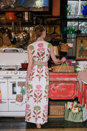 SUE SARTOR Dress Sleeveless Marrakech Kaftan | Pink/Peridot Dahlia