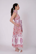 SUE SARTOR Dress Sleeveless SUE SARTOR Flounce | Cassis/Lavender Victorian Frieze