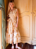 SUE SARTOR Dress Sleeveless SUE SARTOR Flounce | Chino SUE SARTOR Marigold