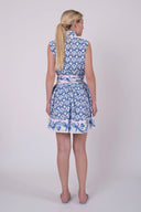 SUE SARTOR Dress Sleeveless SUE SARTOR Flounce Mini | Cerulean Tulip