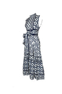 SUE SARTOR Dress Sleeveless SUE SARTOR Flounce | Navy Bamboo