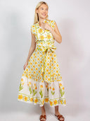 SUE SARTOR Dress Sleeveless SUE SARTOR Flounce | Sunshine Daffodil