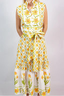 SUE SARTOR Dress Sleeveless SUE SARTOR Flounce | Sunshine Daffodil