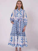 SUE SARTOR Dress SUE SARTOR Flounce | Cerulean Tulip