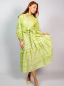 SUE SARTOR Dress SUE SARTOR Flounce | Chartreuse Caning