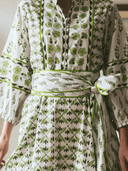 SUE SARTOR Dress SUE SARTOR Flounce | Chartreuse/Sage Provence