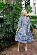 SUE SARTOR Dress SUE SARTOR Flounce | Navy Bamboo