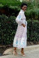 SUE SARTOR Dress SUE SARTOR Flounce | Pale Pink/Sky Tulip