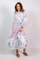 SUE SARTOR Dress SUE SARTOR Flounce | Pale Pink/Sky Tulip
