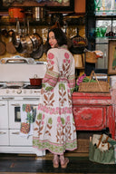 SUE SARTOR Dress SUE SARTOR Flounce | Pink/Peridot Dahlia