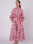 SUE SARTOR Dress SUE SARTOR Flounce | Red/Blush Cosmos