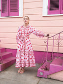 SUE SARTOR Dress SUE SARTOR Flounce | Red/Blush Cosmos