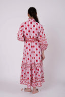 SUE SARTOR Dress SUE SARTOR Flounce | Red/Blush Cosmos