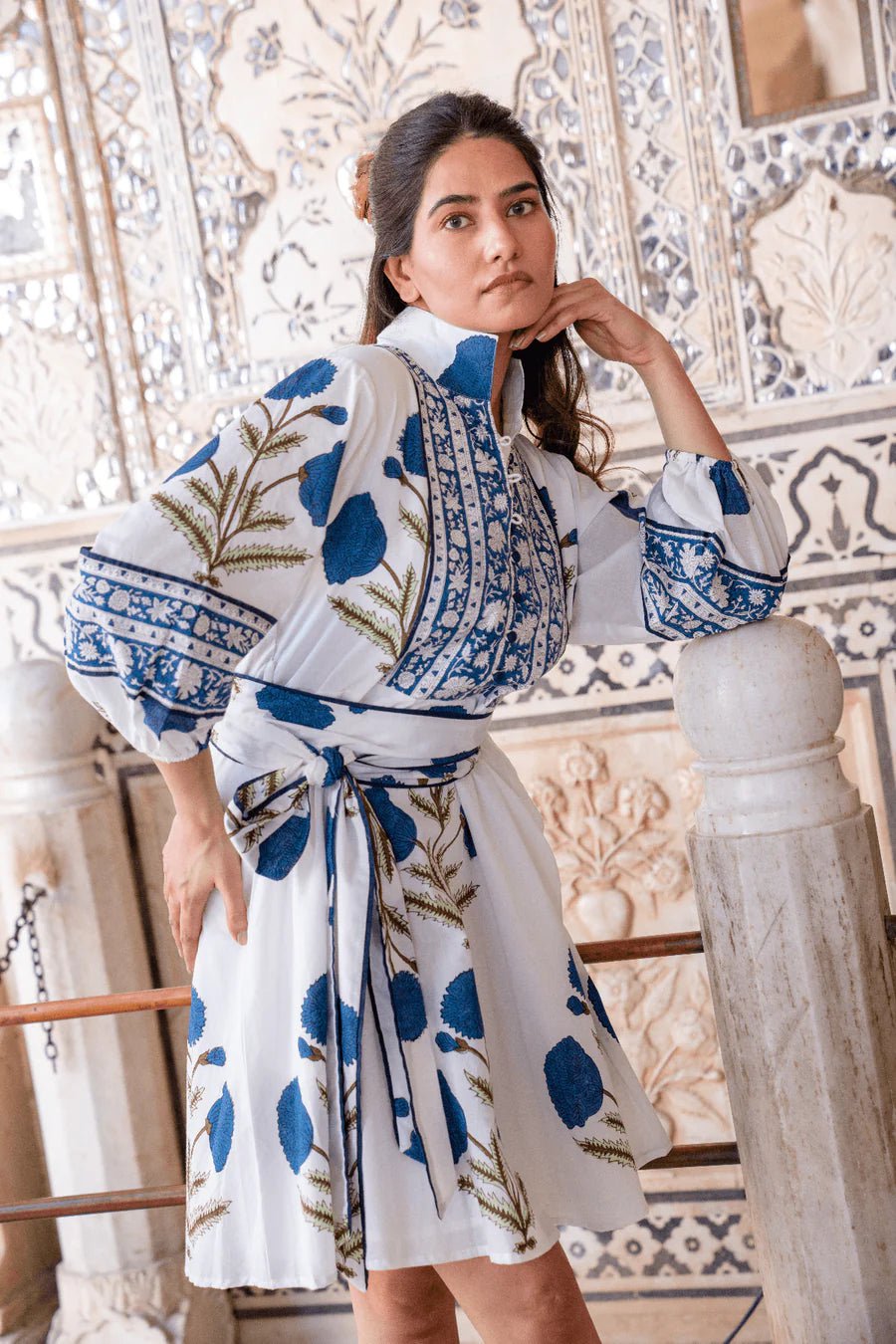 Sue Sartor Dress Sue Sartor | Flounce Shorty in French Blue Marigold