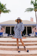 SUE SARTOR Dress SUE SARTOR Flounce Shorty | Navy Bamboo