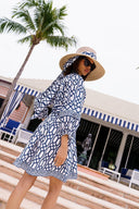 SUE SARTOR Dress SUE SARTOR Flounce Shorty | Navy Bamboo