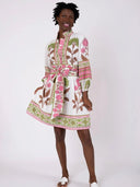 SUE SARTOR Dress SUE SARTOR Flounce Shorty | Pink/Peridot Dahlia