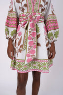 SUE SARTOR Dress SUE SARTOR Flounce Shorty | Pink/Peridot Dahlia