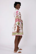 SUE SARTOR Dress SUE SARTOR Flounce Shorty | Pink/Peridot Dahlia