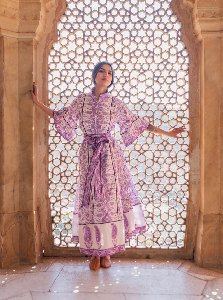 Sue Sartor Dress Sue Sartor | Palladio Kaftan in Lilac Boteh Print